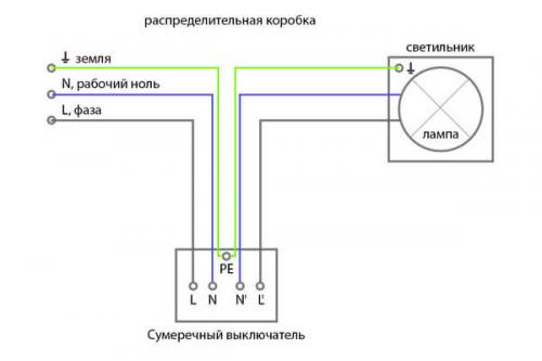 Схема подключения датчика света день-ночь. Схема подключения