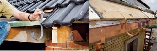 Монтаж водостока на готовую кровлю. 8 способов установить водостоки, если крыша уже покрыта