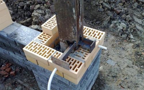 Какие материалы используются для изготовления кирпичных столбов для забора. Важные нюансы и особенности выбора материалов при изготовлении забора с кирпичными столбами