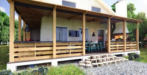 Как построить фундамент для веранды. Столбчатый фундамент для террасы или веранды: варианты создания основания