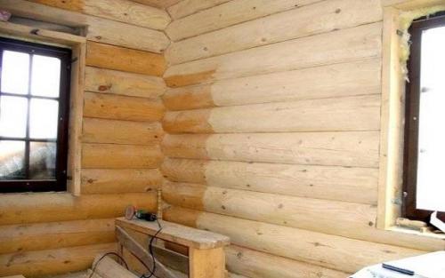 Как долго продерживается краска на оцилиндрованном бревне. Чем покрасить оцилиндрованное бревно снаружи и изнутри