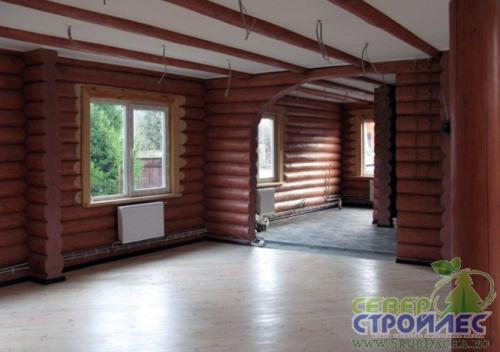 Какие типы красок можно использовать для оцилиндрованного бревна. Покраска дома внутри