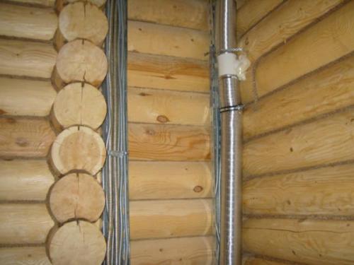 Прокладка проводки в деревянном доме своими руками. №3. Открытая проводка в деревянном доме
