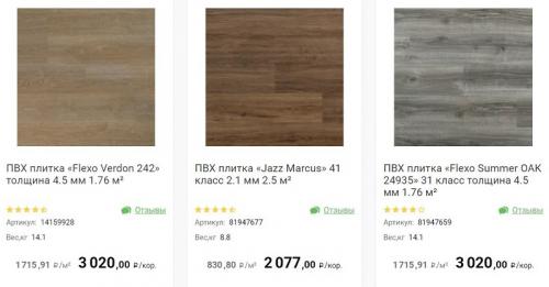 Напольное покрытие ПВХ Леруа Мерлен. Плитка ПВХ Леруа Мерлен для пола – каталог с ценами