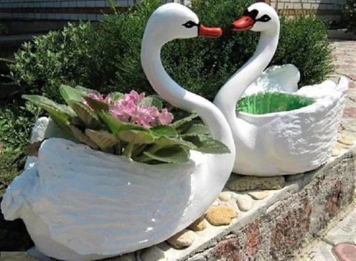 Какие цвета и декоративные элементы можно использовать для украшения поделок из цемента и гипса. Сложные фигуры с каркасом