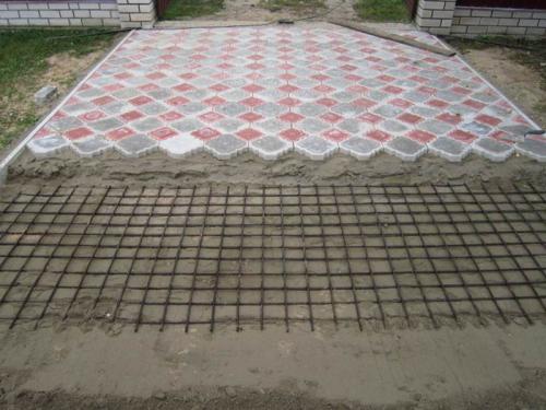 Пол в гараже из тротуарной плитки. Монтаж тротуарной плитки на песчаное основание