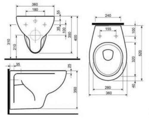 Стандартные размеры унитаза. Правила выбора габаритов унитаза