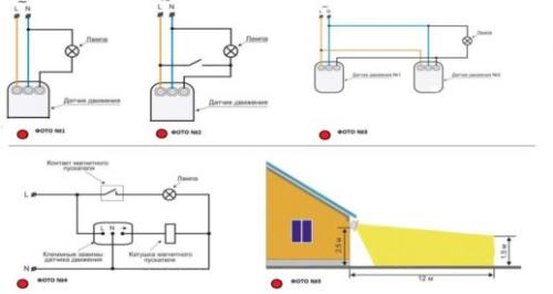 Как подключить датчик света на движение. Схемы подключения: 4 примера