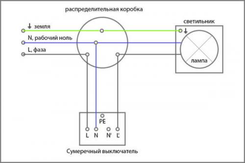 Схема подключения датчика света. Схема подключения
