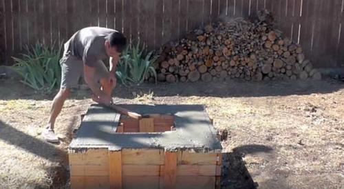 Кострище из бетона своими руками. Как сделать очаг для костра из бетона