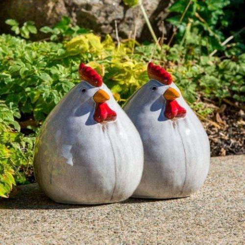 Можно ли использовать фигурки из цемента для дачи, как декоративные элементы в саду. Курочка Ряба