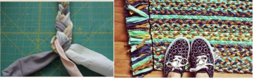 Коврики из старых вещей. Плетение коврика из тканевых полосок