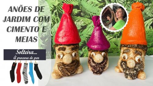 Гном из цемента своими руками. Как сделать гномиков из цемента и старых носков