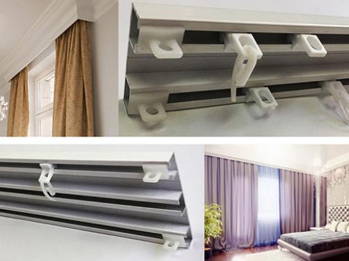 Виды карнизов для штор потолочные. Особенности шинного скрытого карниза для штор 10