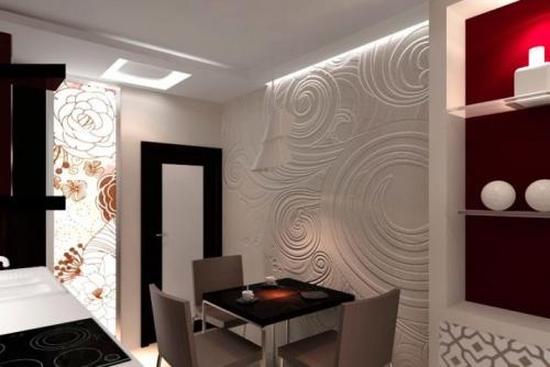 Как сделать стены на кухне. Отделка стен на кухне: ТОП-150 новинок в оформлении стен. Варианты отделки кухни с фото-обзорами интерьеров 19