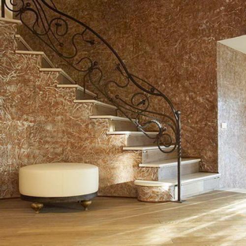 Декоративная краска для стен с эффектом. Мозаичные декоративные краски для стен в интерьере квартиры (с фото) 08