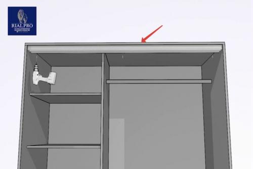 Как поставить двери в шкаф-купе. Установка нижней направляющей 01