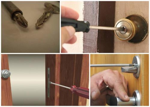 Как открыть цилиндровый замок без ключа самостоятельно. Как самостоятельно вскрыть замок на входной двери