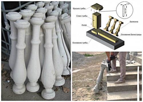 Как закрепить перила к балясинам. Устройство ограждений и балясин