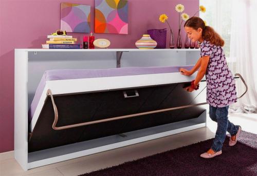 Откидные кровати встроенные. Откидная кровать: формы современных моделей и лучшие варианты для встроенных идей (100 фото)