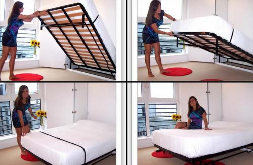 Откидные кровати встроенные. Откидная кровать: формы современных моделей и лучшие варианты для встроенных идей (100 фото)