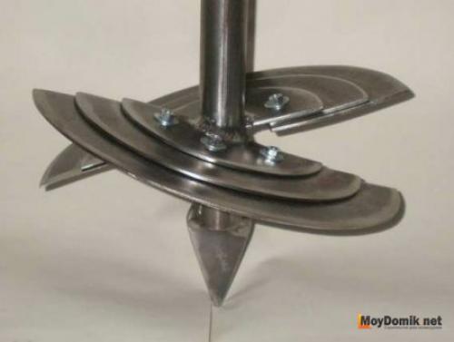 Как самостоятельно изготовить ручной бур для земляных работ. Ножи и способ из крепления 11