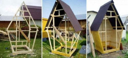 Простой туалет на даче. Выбираем внешнее оформление