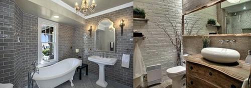 Имитация кирпича на стене. В интерьере квартиры