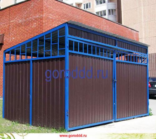 Контейнерная площадка закрытого типа. Придомовая территория 03