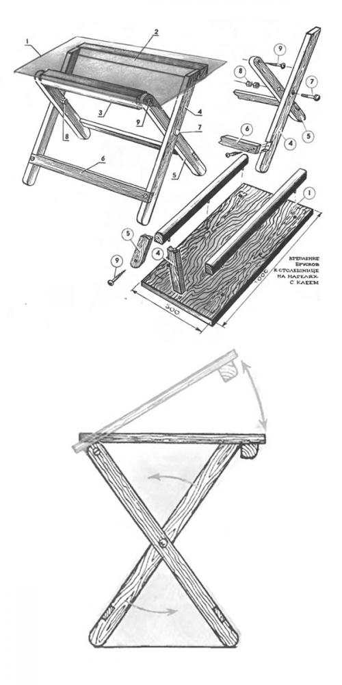 Как сделать туристический столик своими руками. Складной стол своими руками: чертежи, фото