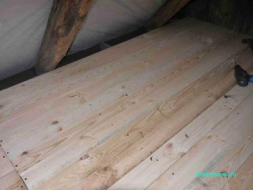 Пол на чердаке из чего сделать. Пол чердака своими руками