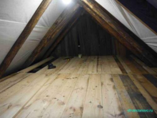 Пол на чердаке из чего сделать. Пол чердака своими руками