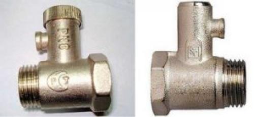 Предохранительный клапан для бойлера без ручки. Виды