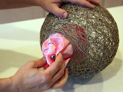 Абажур из джута своими руками. Очень простой абажур из шпагата