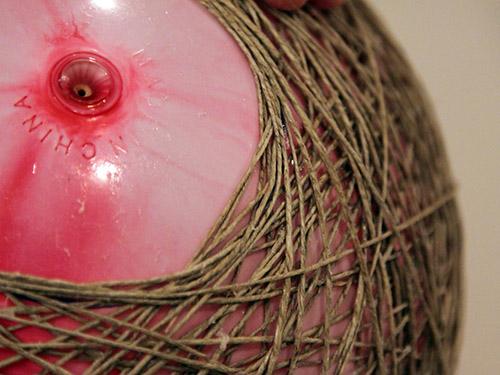 Абажур из джута своими руками. Очень простой абажур из шпагата