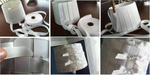 Абажур своими руками для люстры. Из лент