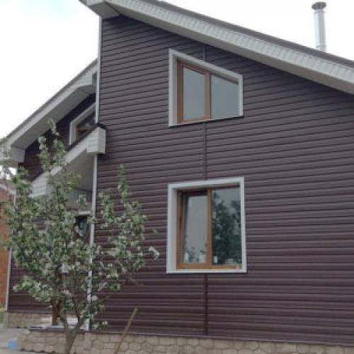 Панели для облицовки фасада из газобетона. Виниловый сайдинг