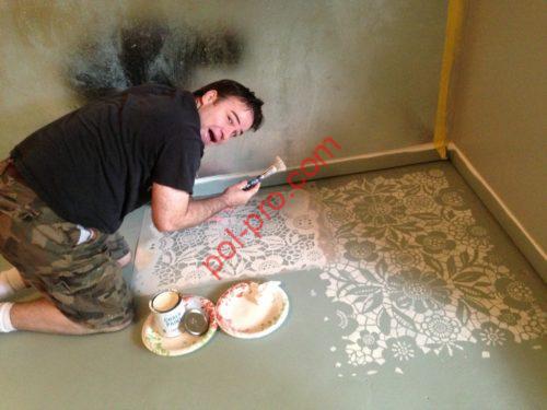 Трафареты для покраски пола своими руками шаблоны. Инструменты и шаблоны для росписи пола.