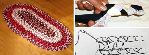 Как плести коврики из старых вещей руками без крючка. 15 идей, как сделать коврик из старых вещей и футболок своими руками