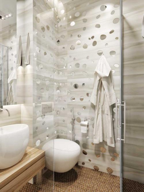 Новые материалы для отделки стен в ванной. Керамическая плитка остаётся в фаворитах