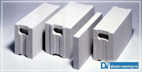 Газобетонные блоки для перегородок в ванной и туалета. Газобетон