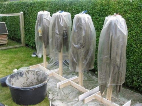 Кашпо из цемента и тряпки своими руками. Делаем кашпо из цемента и тряпок