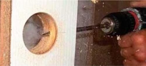 Сверло для врезки замков в межкомнатные двери. Выборка отверстий под ручку механизм замка 04