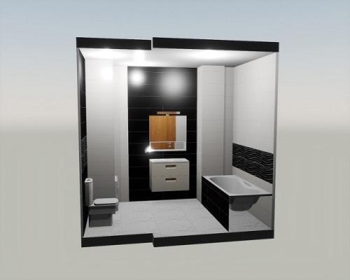 Простая бесплатная программа для раскладки плитки. 3D дизайн-проект ванной и туалета 01 Простая бесплатная программа для раскладки плитки. 3D дизайн-проект ванной и туалета 01