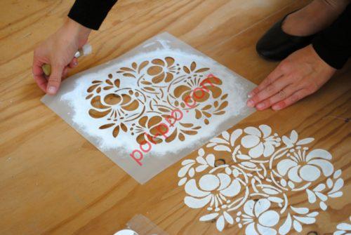 Трафареты для покраски пола. Достоинства росписи пола по трафарету.