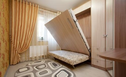 Кровать с подъемом к стене. Откидная кровать: формы современных моделей и лучшие варианты для встроенных идей (100 фото)