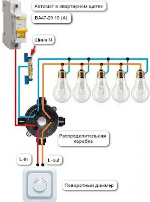 Как подключить диммер к электродвигателю. Как подключить диммер. Схемы