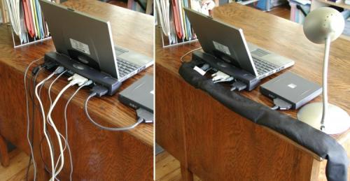 Как убрать провода от компьютера под столом в доме. Как убрать провода от компьютера под столом