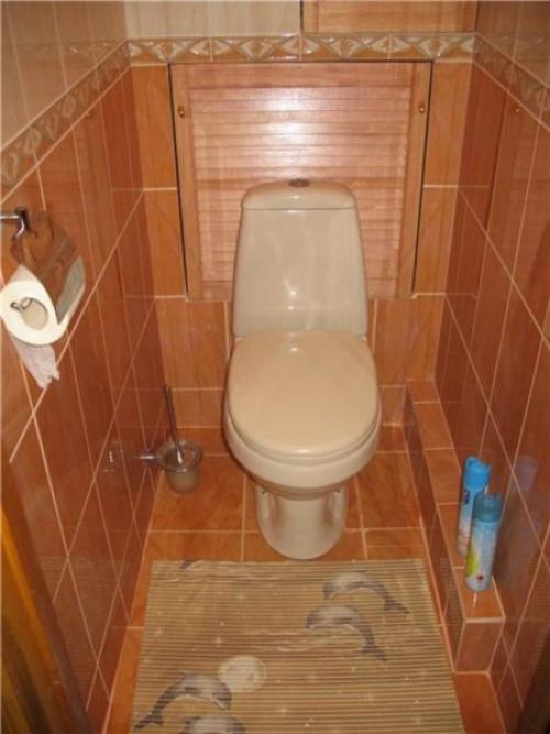 Съемный короб для труб в туалете. 1 вариант — фальшь-стена