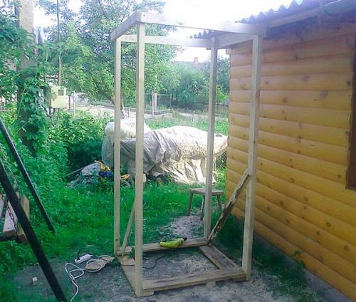Строим летний душ на даче своими руками чертежи размеры. Летний душ: чертежи, размеры, фото